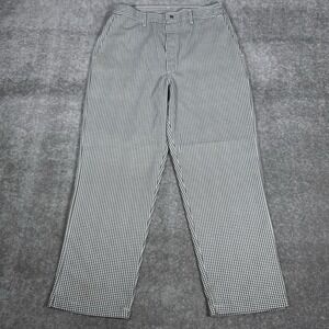 PSTโ Checkered Chef Pants Baggy Wide Leg 32x29 High Rise Workwear Uniform